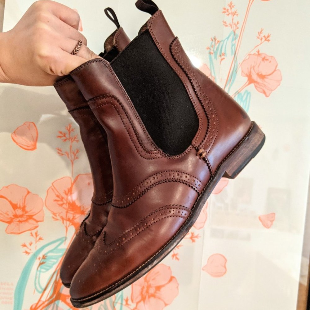 Massimo Dutti real leather chelsea boots, size 36